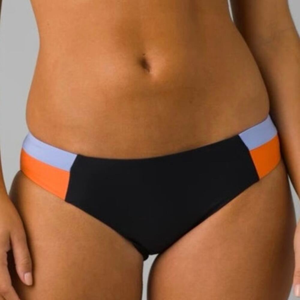 Prana NWT Innix Black Reversible Moderate Coverage Bikini Bottom XL